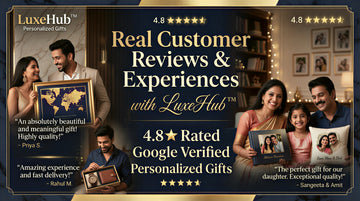 Real Customer Reviews & Experiences with LuxeHub™ | 4.8⭐ Rated Personalized Gifts in India