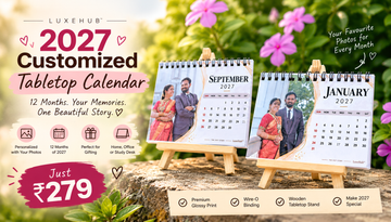 2027 Customized Tabletop Calendar at Just ₹279 – A Year Full of Your Favourite Memories