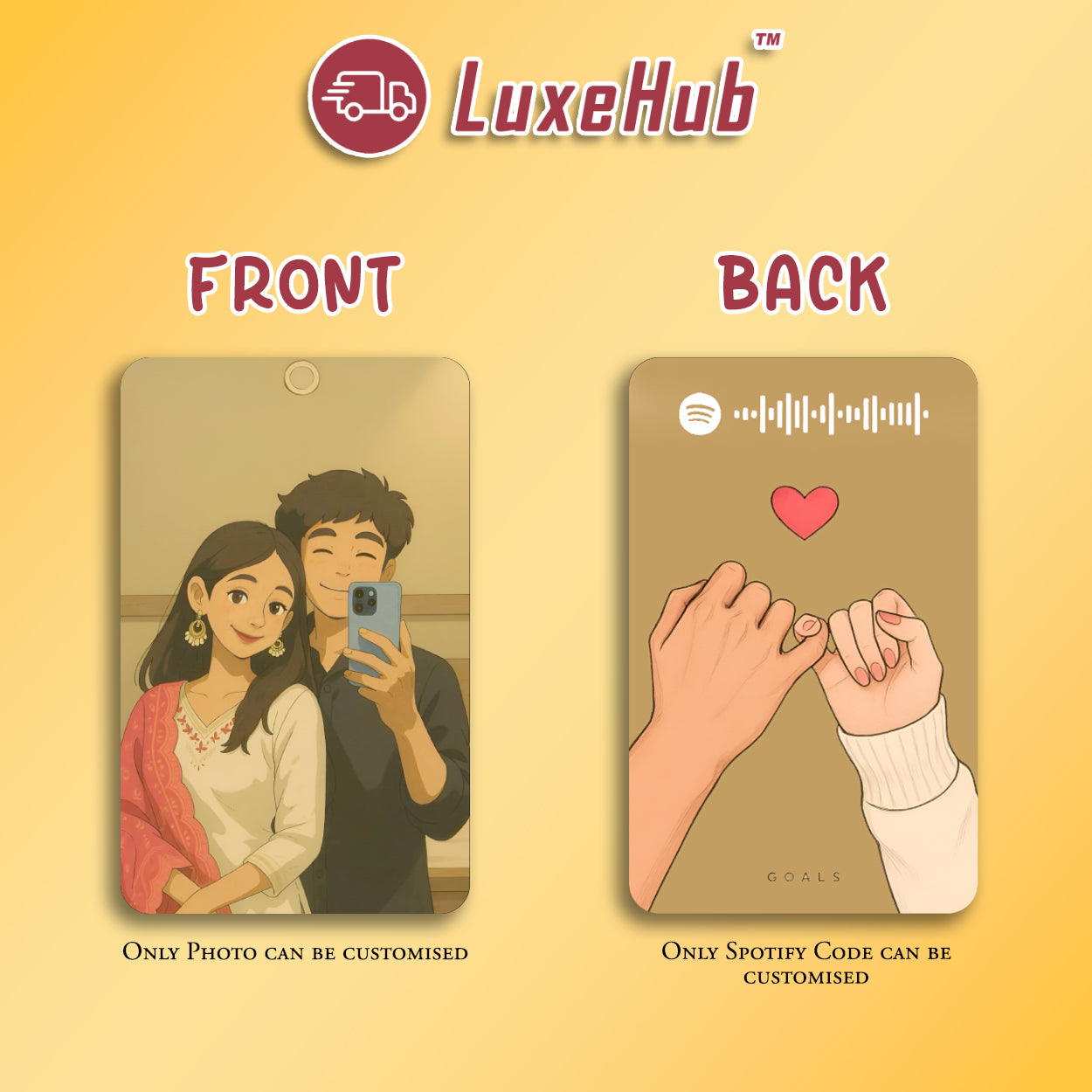 Custom Photo Wallet Card with Spotify Code