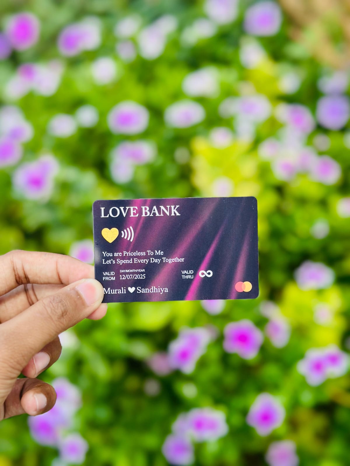 Personalised Love Bank with Photo Wallet Card