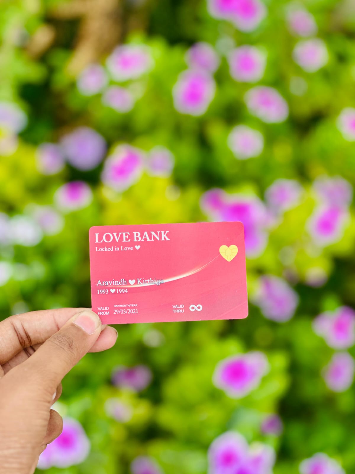 Personalised Love Bank with Photo Wallet Card