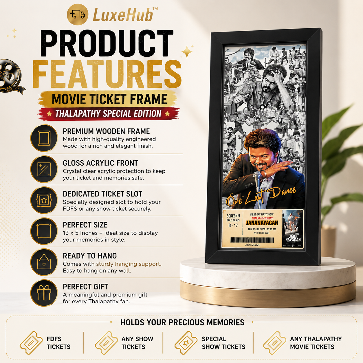Movie Ticket Frame – Thalapathy Special Edition